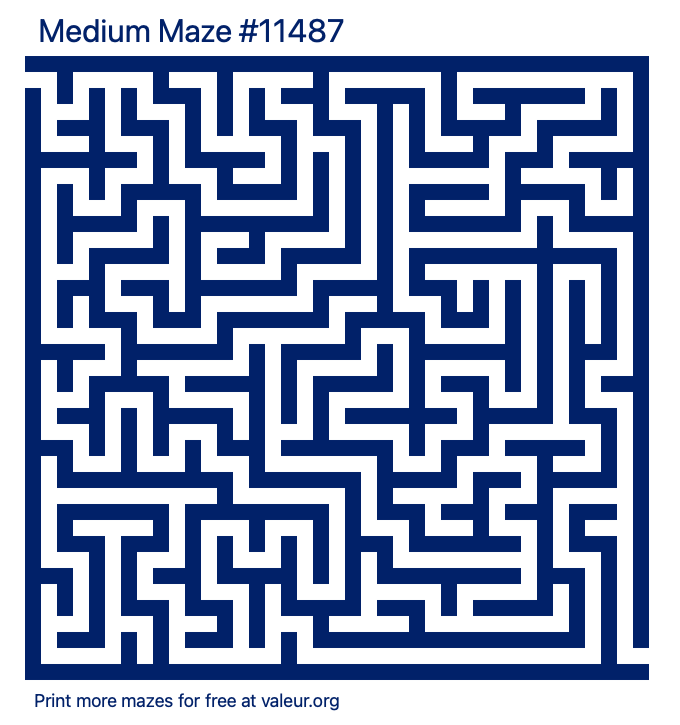 Free Printable Medium Maze number 11487