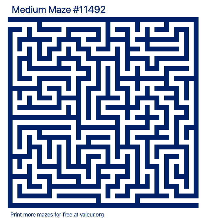 Free Printable Medium Maze number 11492