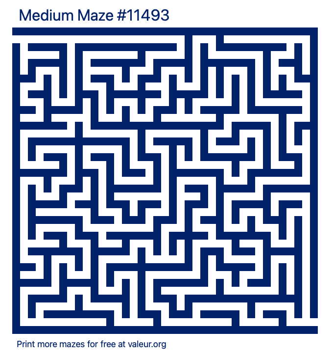 Free Printable Medium Maze number 11493