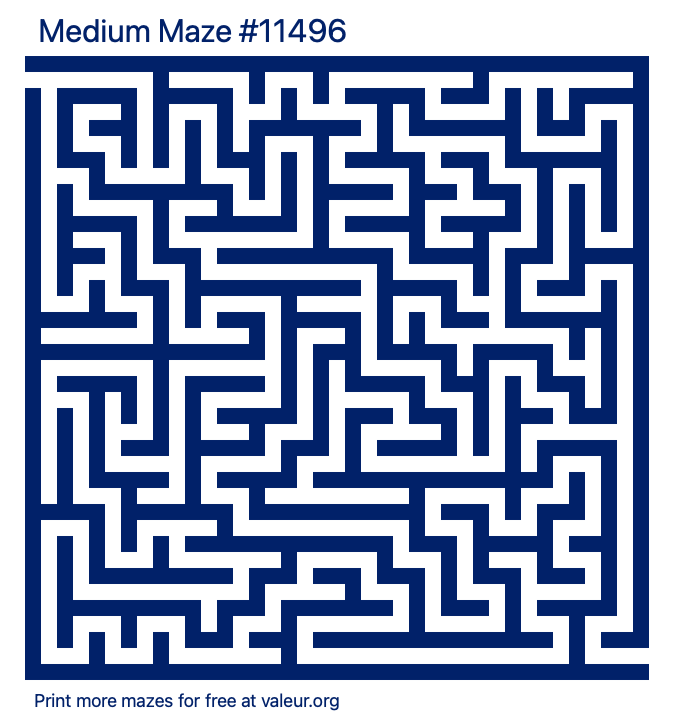 Free Printable Medium Maze number 11496