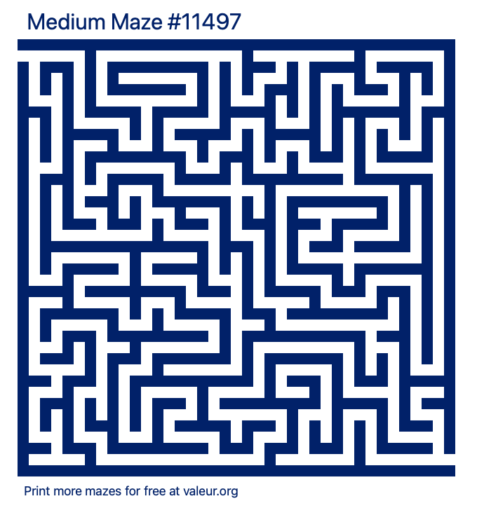 Free Printable Medium Maze number 11497