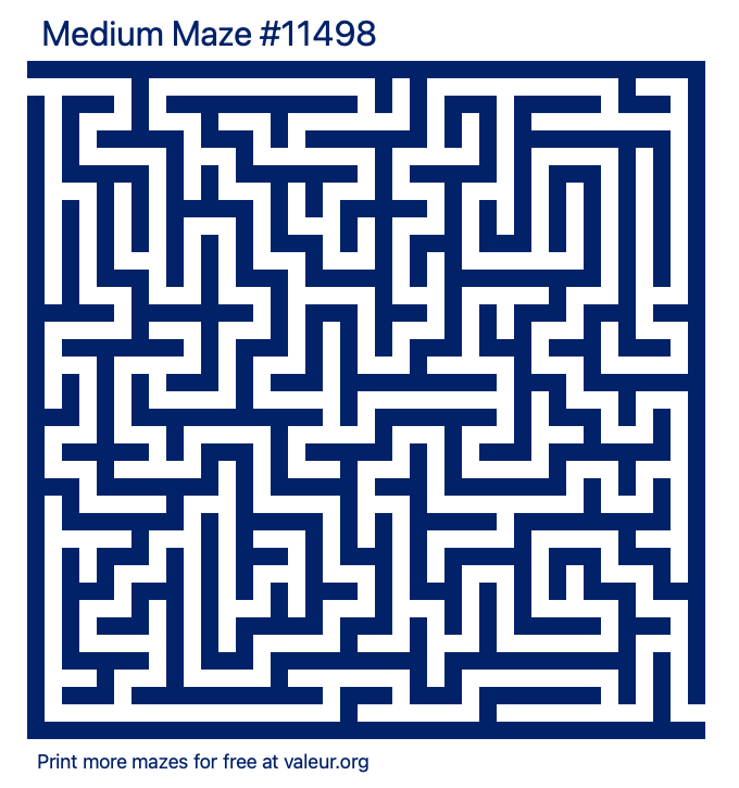 Free Printable Medium Maze number 11498