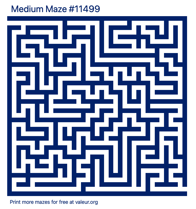 Free Printable Medium Maze number 11499