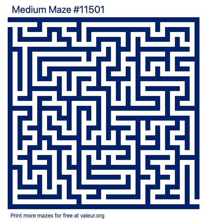 Free Printable Medium Maze number 11501