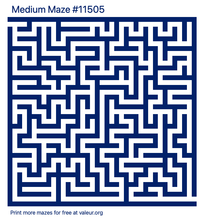 Free Printable Medium Maze number 11505