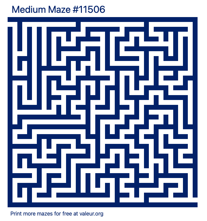 Free Printable Medium Maze number 11506