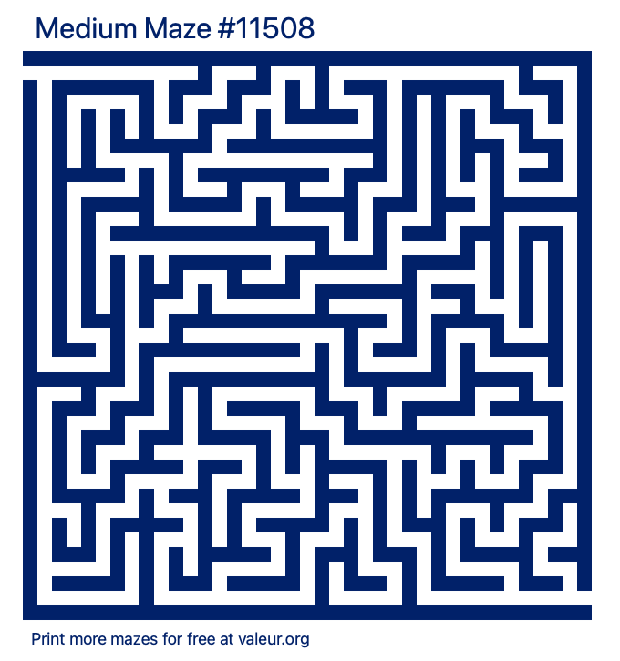 Free Printable Medium Maze number 11508