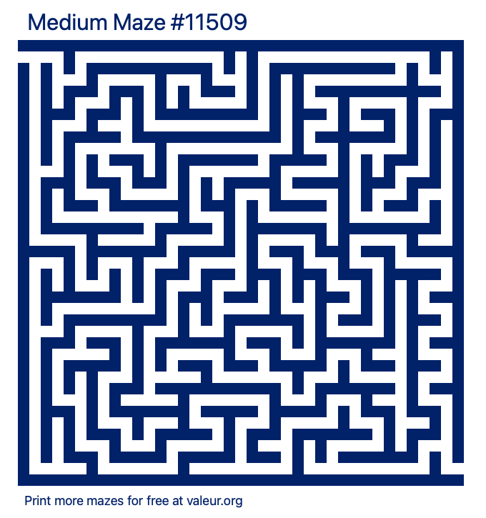 Free Printable Medium Maze number 11509