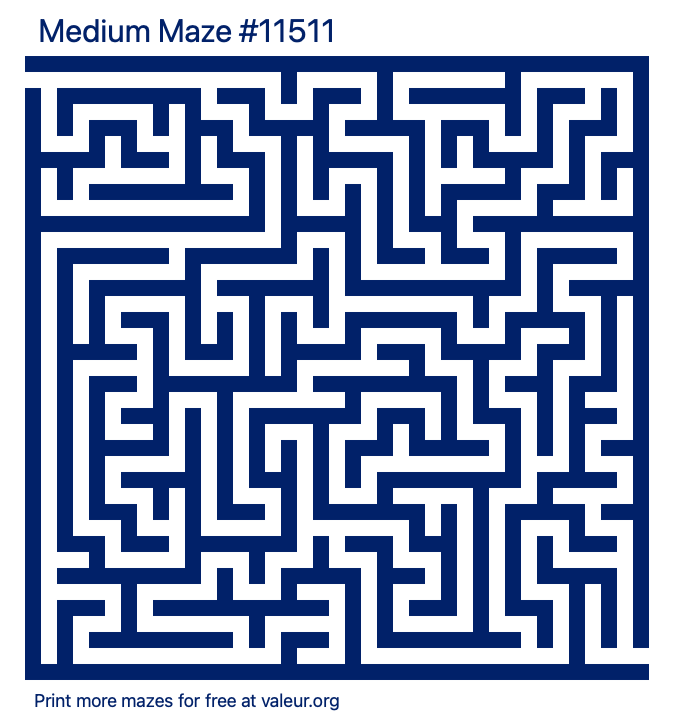 Free Printable Medium Maze number 11511