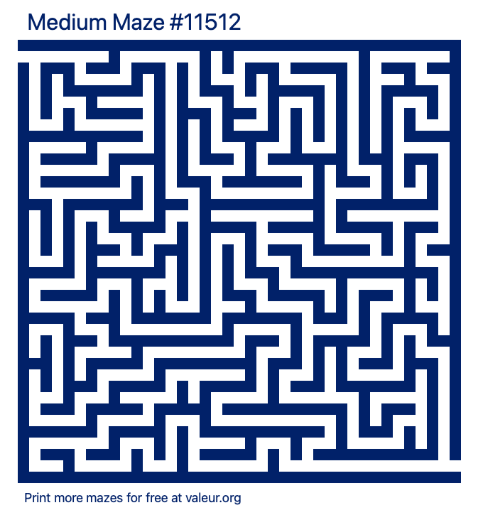 Free Printable Medium Maze number 11512