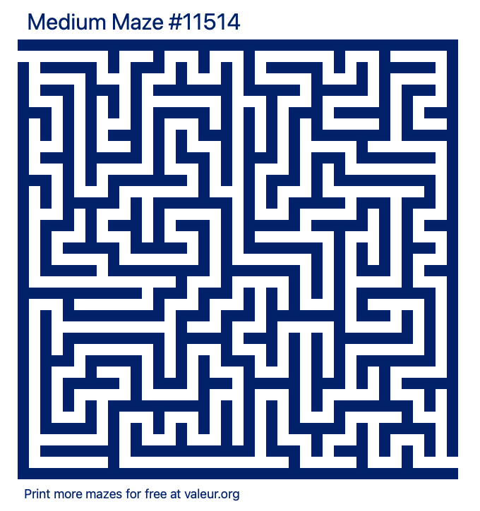 Free Printable Medium Maze number 11514