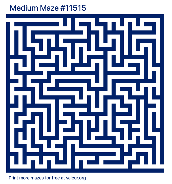 Free Printable Medium Maze number 11515