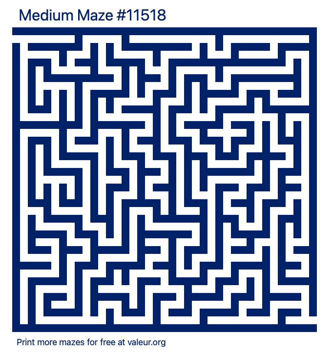 Free Printable Medium Maze number 11518