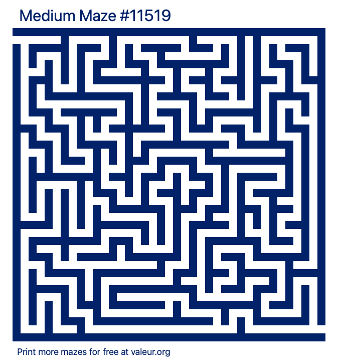 Free Printable Medium Maze number 11519