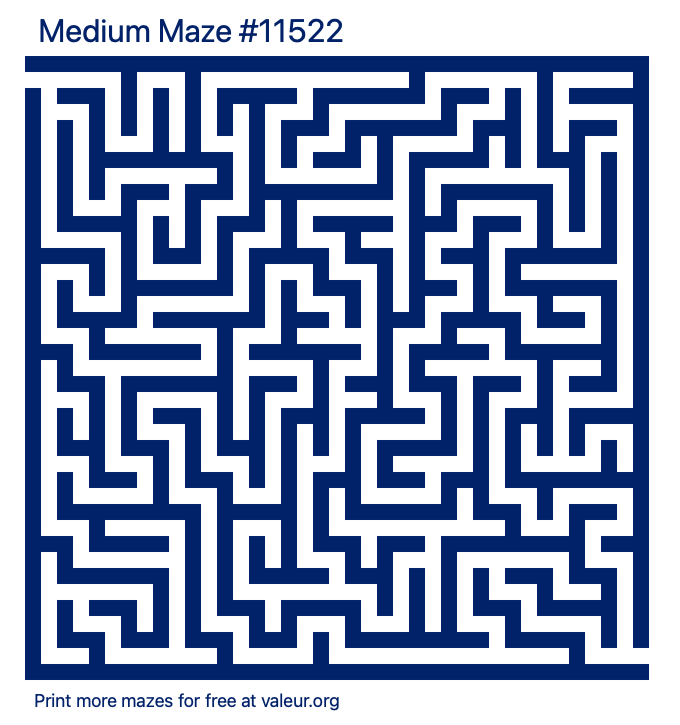 Free Printable Medium Maze number 11522