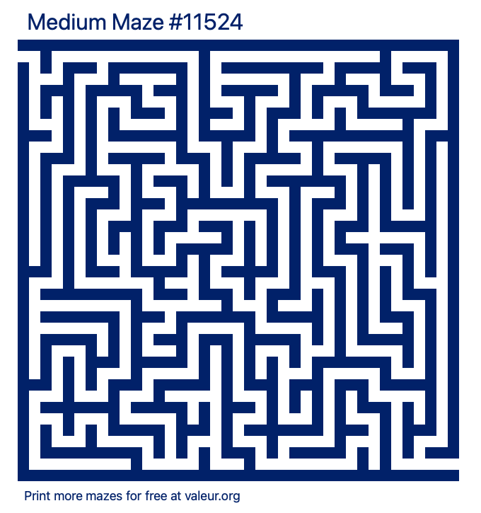 Free Printable Medium Maze number 11524