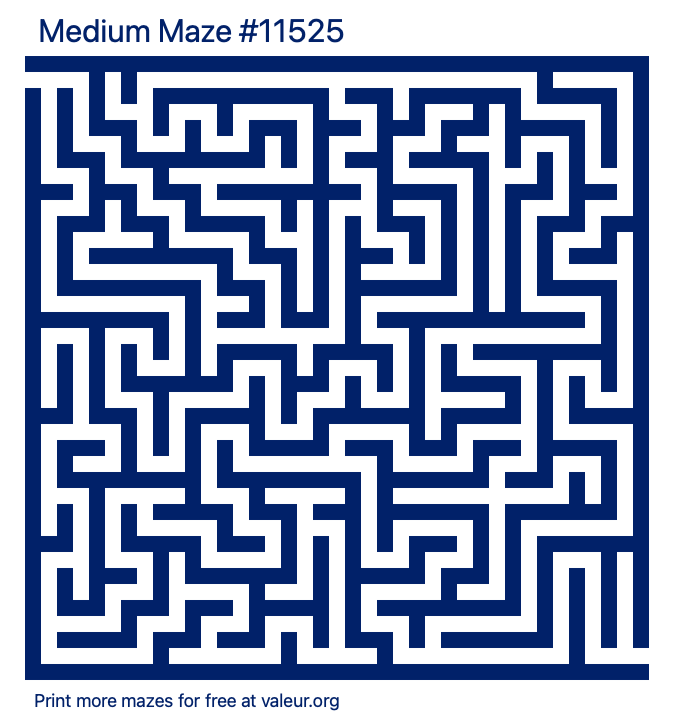 Free Printable Medium Maze number 11525