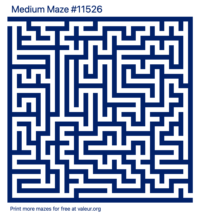 Free Printable Medium Maze number 11526