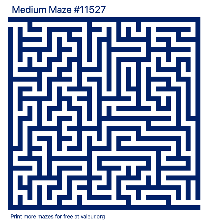 Free Printable Medium Maze number 11527