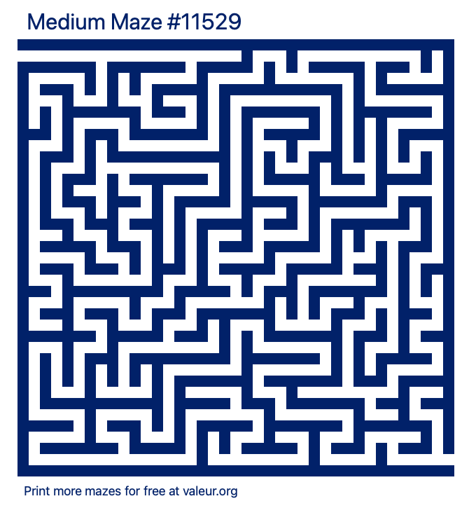 Free Printable Medium Maze number 11529