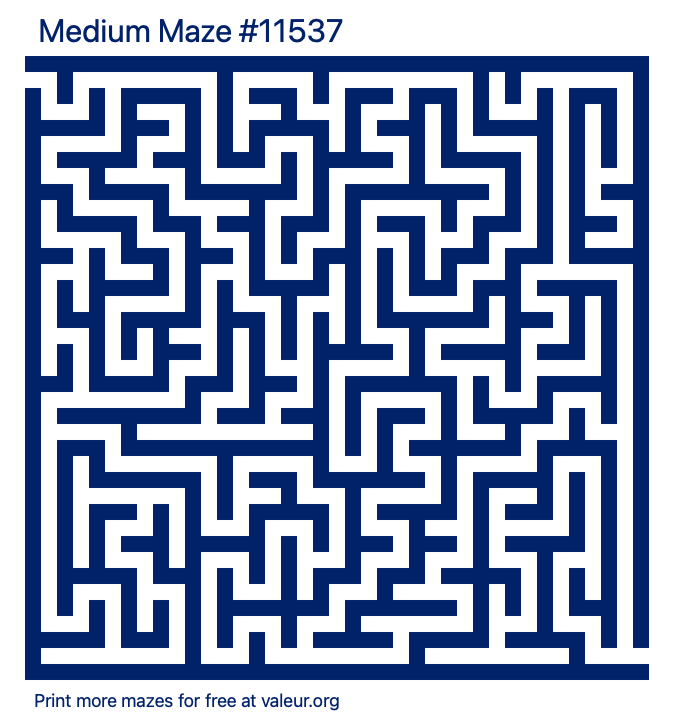 Free Printable Medium Maze number 11537