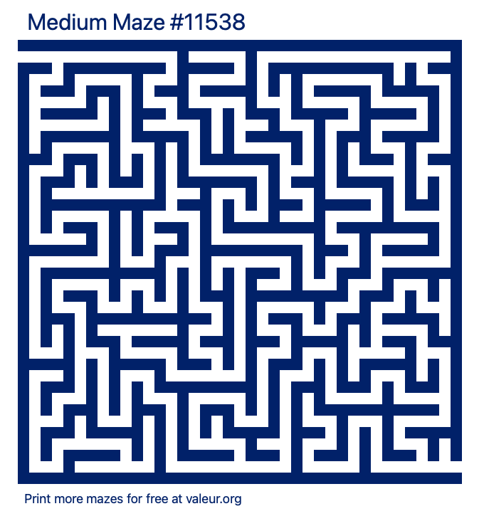 Free Printable Medium Maze number 11538