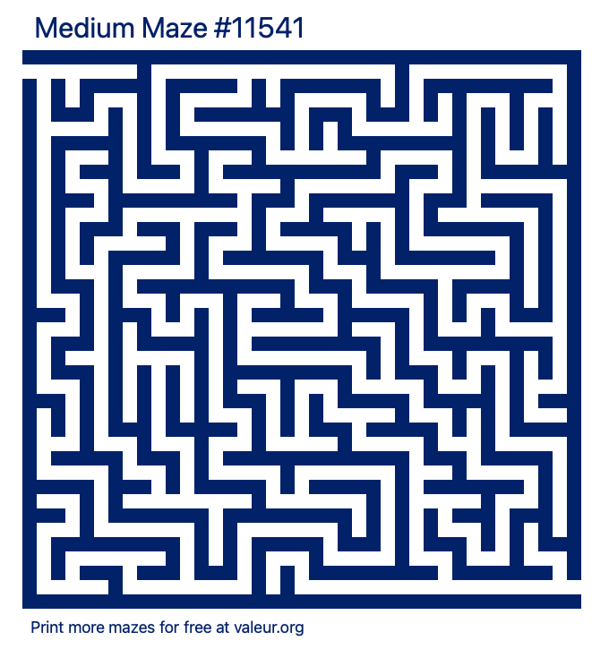 Free Printable Medium Maze number 11541