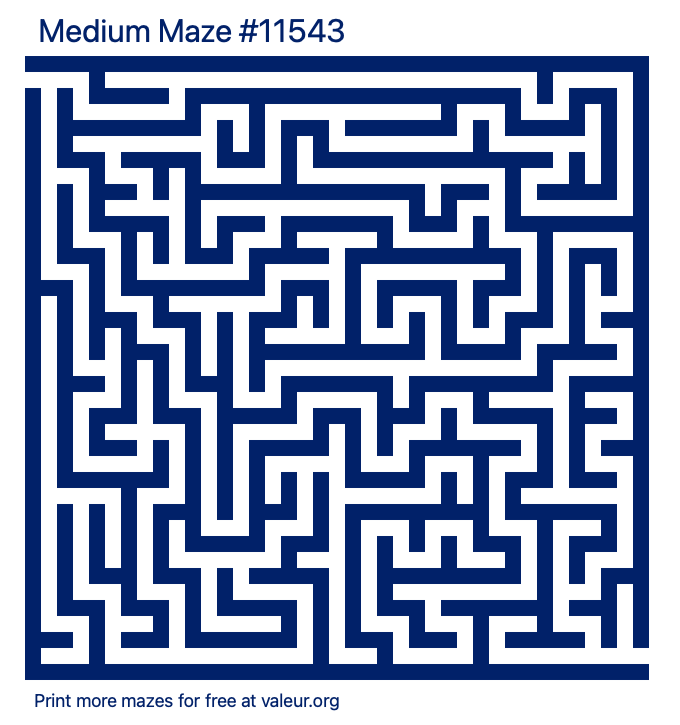 Free Printable Medium Maze number 11543