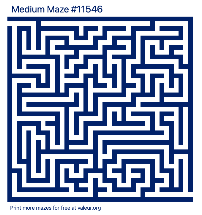 Free Printable Medium Maze number 11546