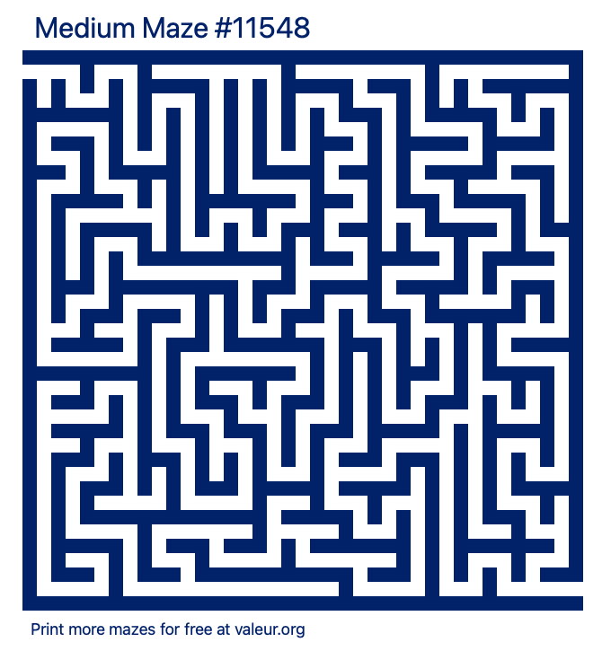 Free Printable Medium Maze number 11548