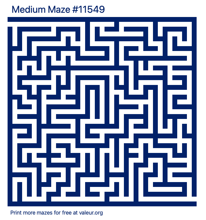 Free Printable Medium Maze number 11549