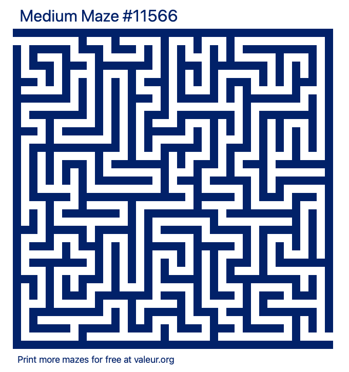 Free Printable Medium Maze number 11566