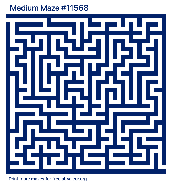 Free Printable Medium Maze number 11568