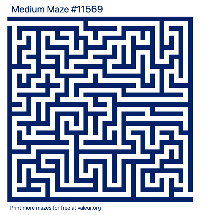 Free Printable Medium Maze number 11569