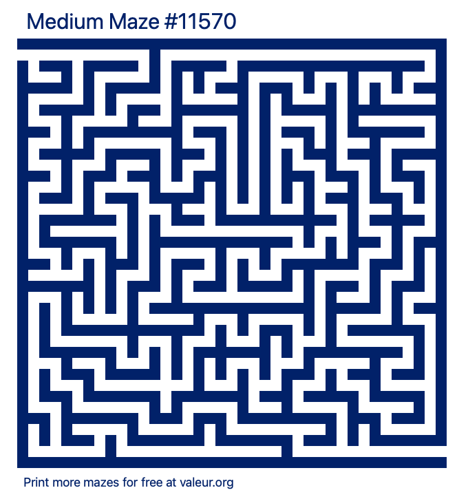 Free Printable Medium Maze number 11570