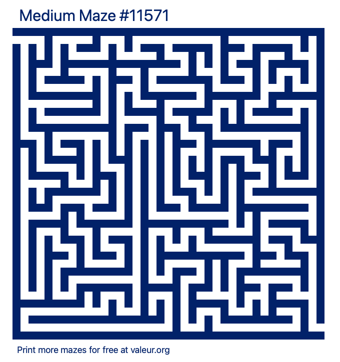 Free Printable Medium Maze number 11571
