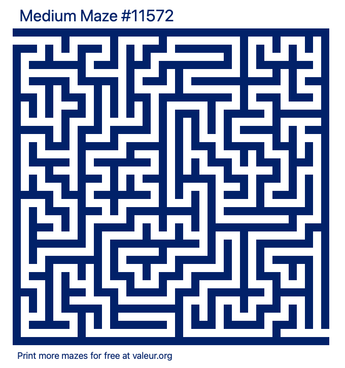 Free Printable Medium Maze number 11572