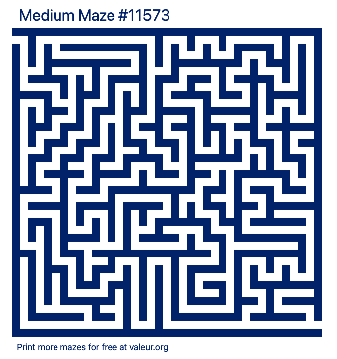 Free Printable Medium Maze number 11573