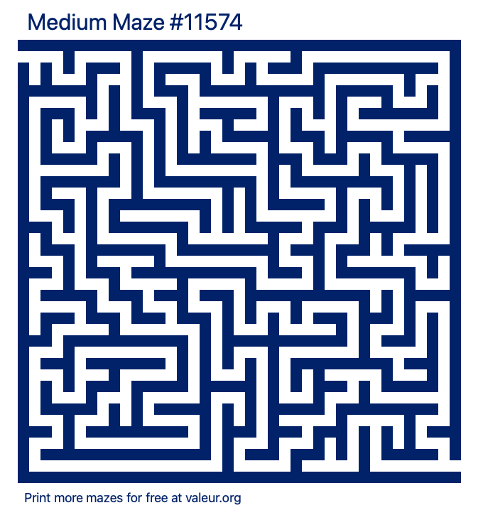 Free Printable Medium Maze number 11574