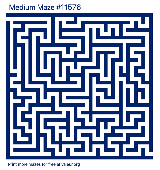 Free Printable Medium Maze number 11576