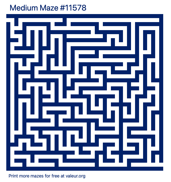 Free Printable Medium Maze number 11578