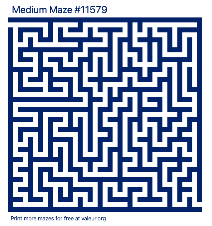 Free Printable Medium Maze number 11579