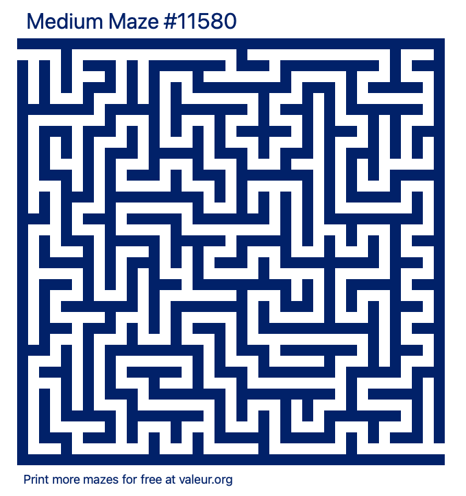 Free Printable Medium Maze number 11580