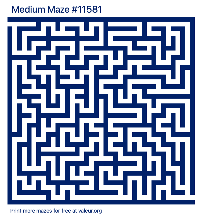 Free Printable Medium Maze number 11581