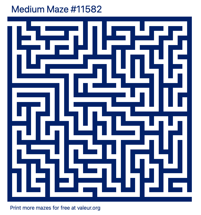 Free Printable Medium Maze number 11582