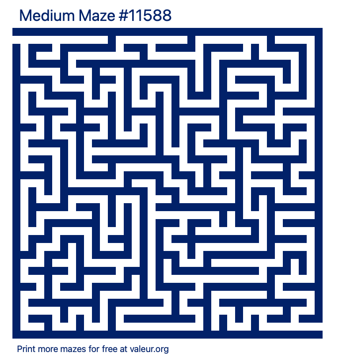 Free Printable Medium Maze number 11588