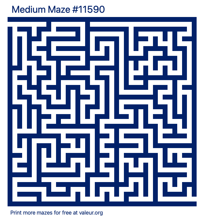 Free Printable Medium Maze number 11590