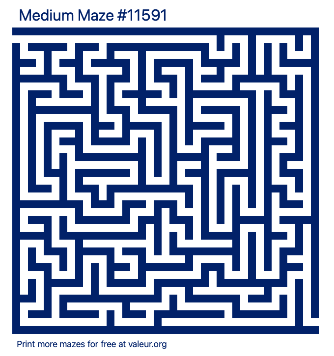 Free Printable Medium Maze number 11591