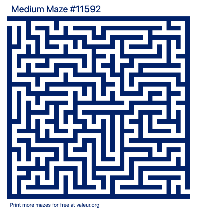 Free Printable Medium Maze number 11592