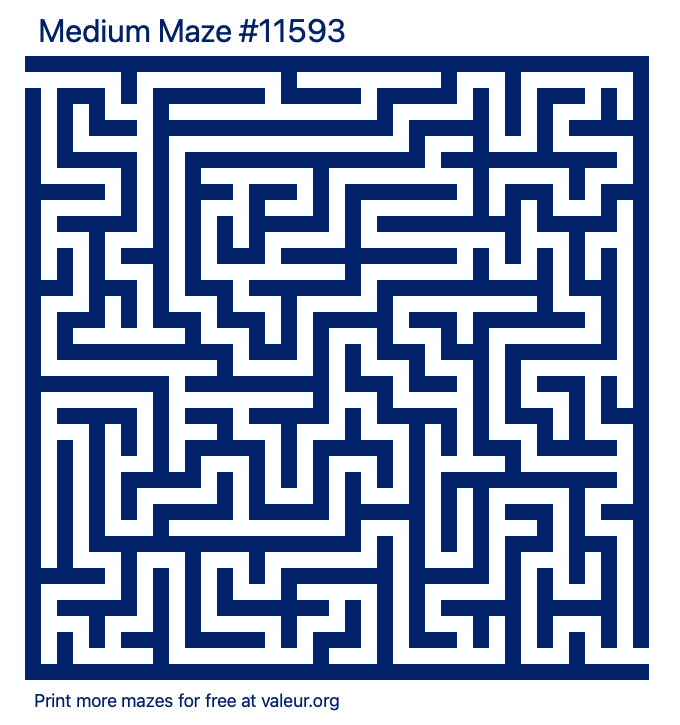 Free Printable Medium Maze number 11593
